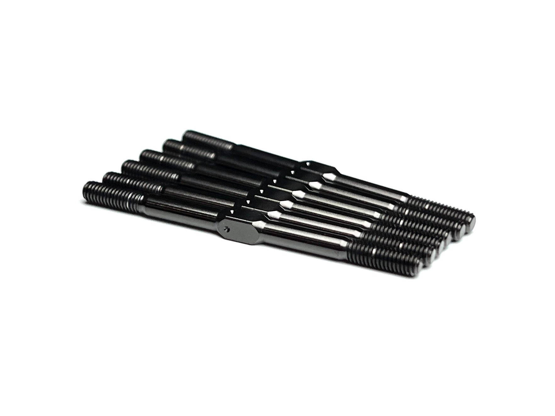 6pc Sortafast Black titanium turnbuckle set for the XRAY XB2 buggy