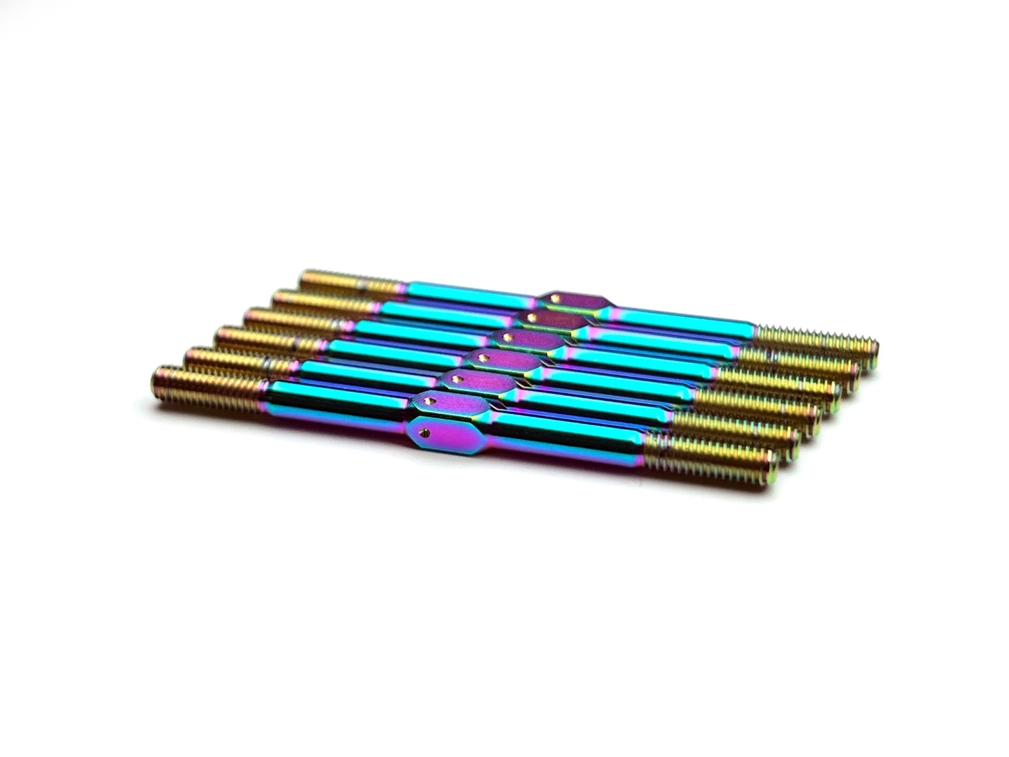XRAY XB2 Titanium turnbuckle kit - Sortafast Oil Slick Finish - 6pc