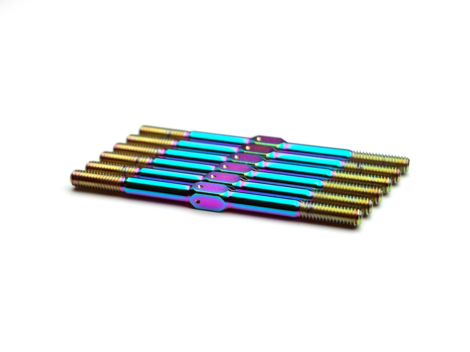 XRAY XB2 Titanium turnbuckle kit - Sortafast Oil Slick Finish - 6pc