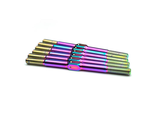 XRAY XB2 Titanium turnbuckle kit - Sortafast Oil Slick Finish - 6pc
