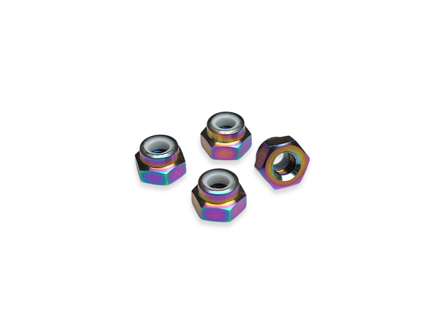 Sortafast Titanium Locknuts - M4 - Oil Slick (4pc)