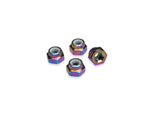 Sortafast Titanium Locknuts - M4 - Oil Slick (4pc)
