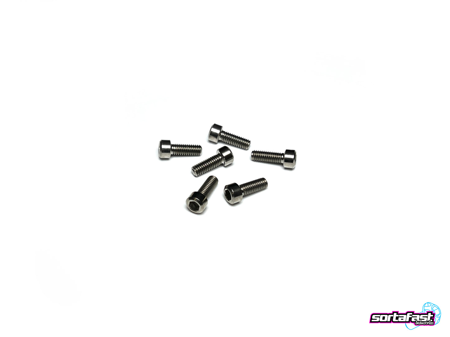 Sortafast Titanium Screws - Pan Car Rear Wheel - 6pk (M3)