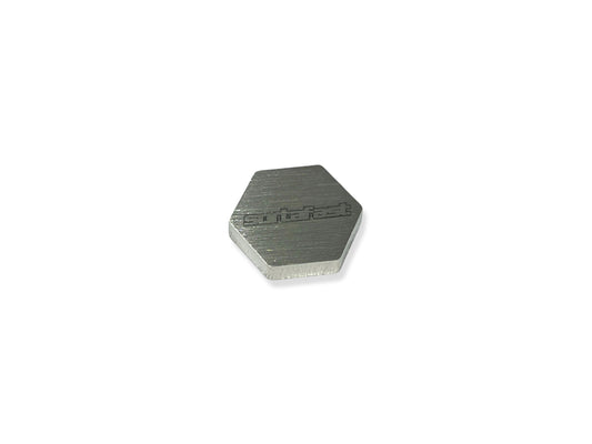 Sortafast Stainless Steel Chassis Weight – 4.5g precision-cut 3mm stainless steel weight for RC car balance and tuning. Shown on a white background.