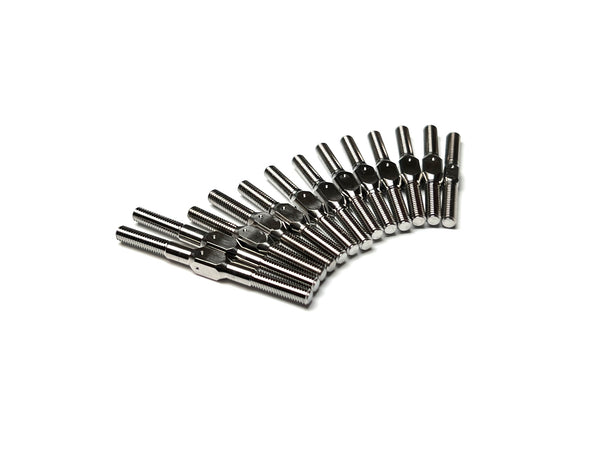 Sortafast Titanium Turnbuckle Kit for XRAY X4 and X4F – full 13-piece set with upper links, shown on white background