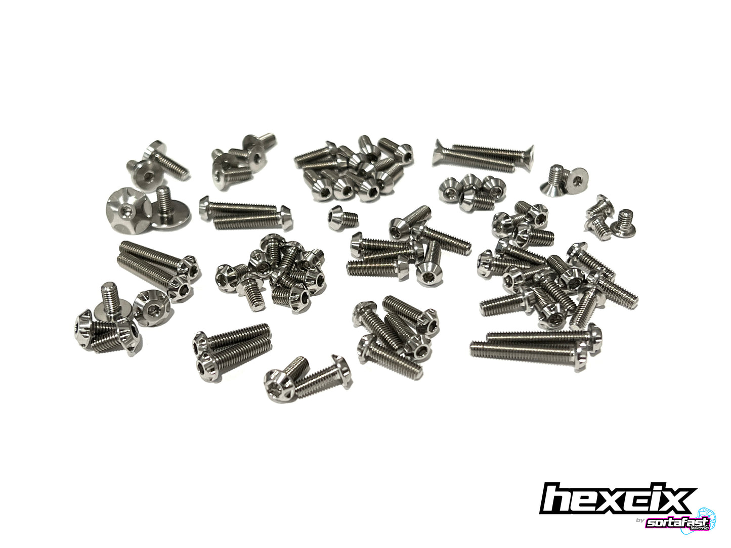 Sortafast Titanium Screw Kit - XRAY X4 '24 Topside - Hexcix Edition