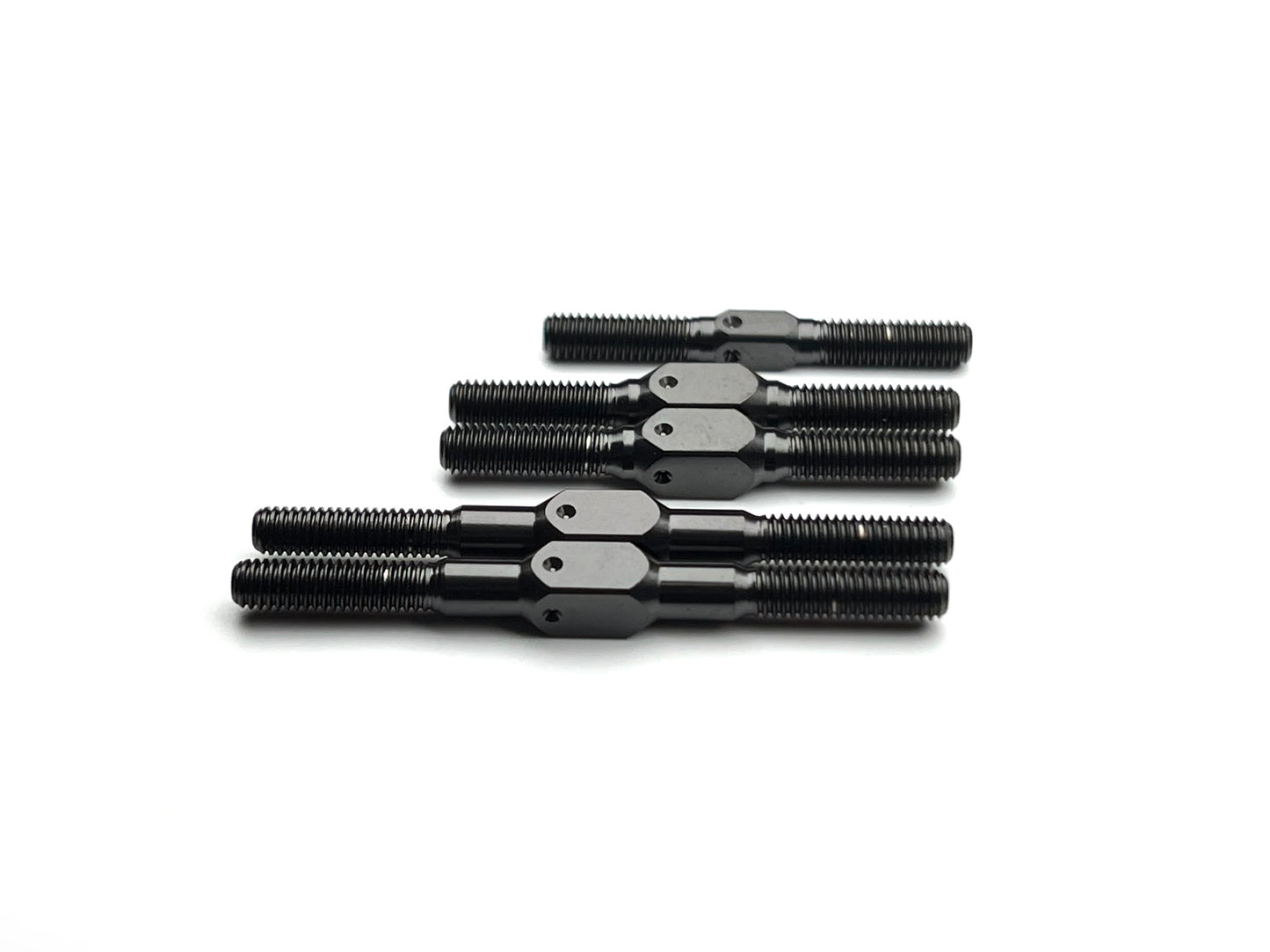 Sortafast stealth black titanium turnbuckle kit for XRAY X4 and X4F touring cars.