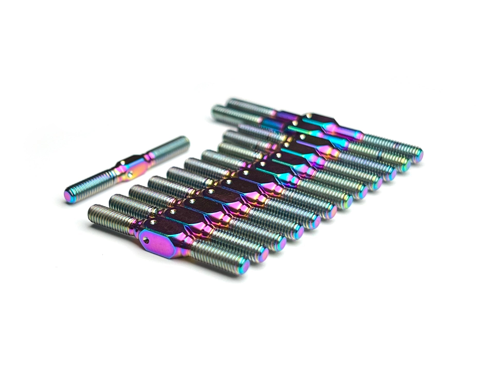 Sortafast oil slick titanium turnbuckle kit for XRAY X4 and X4F touring cars.