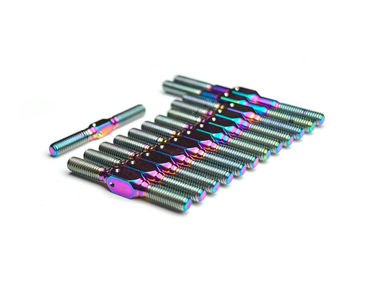 Sortafast oil slick titanium turnbuckle kit for XRAY X4 and X4F touring cars.