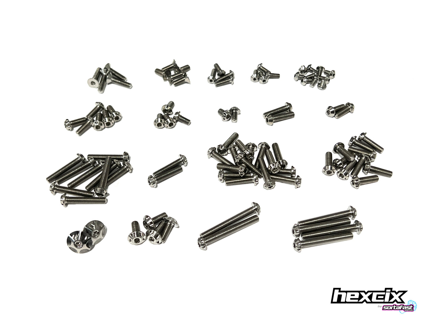 Sortafast Titanium Screw Kit - XRAY XB2 '24 Topside - Hexcix Edition